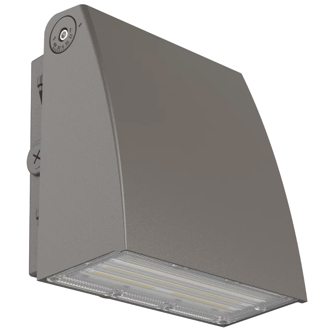 LED Adjustable Angle Wall Pack – Aimable Distribution, Selectable Wattage & CCT, DLC Premium 3