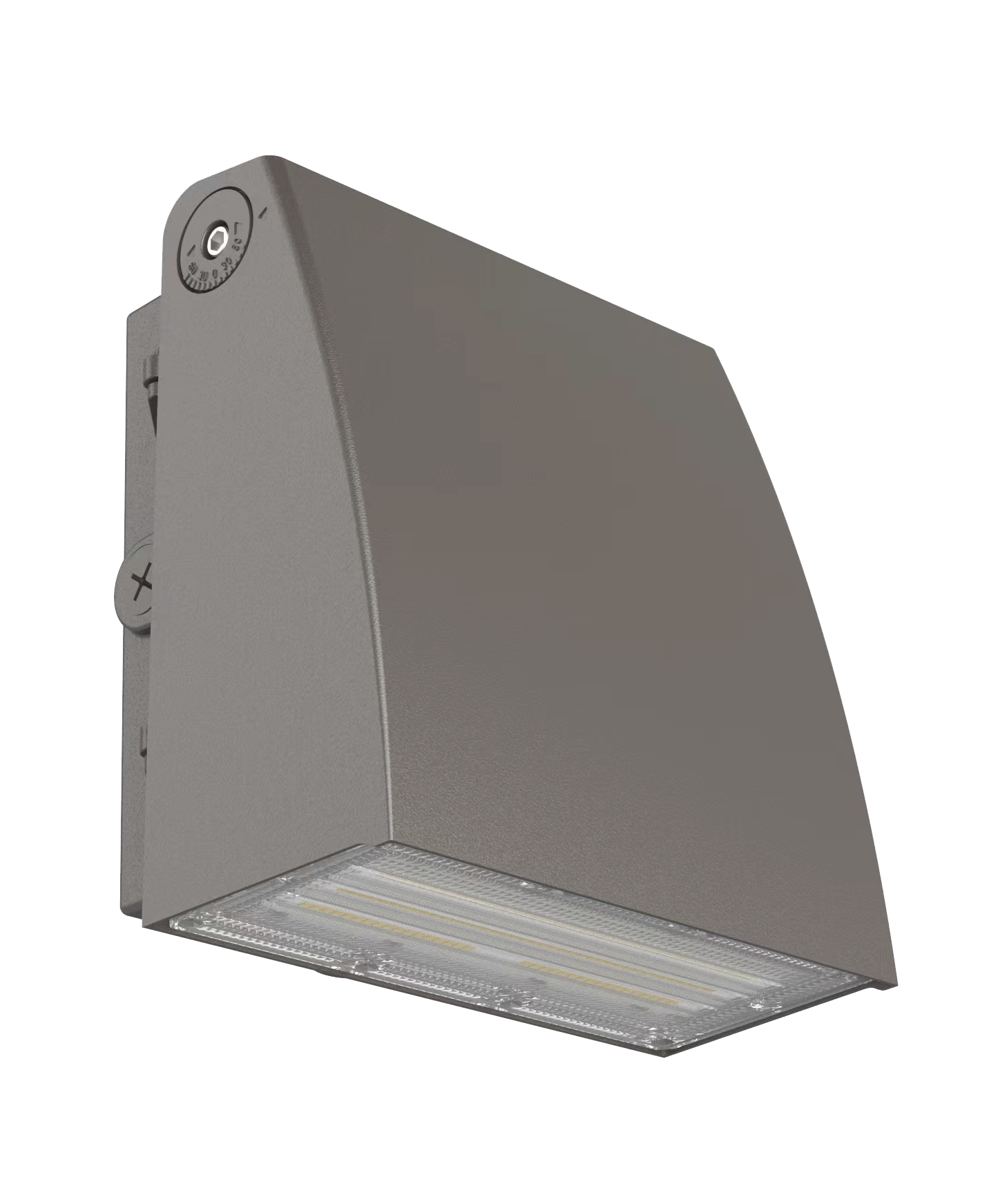 LED Adjustable Angle Wall Pack – Aimable Distribution, Selectable Wattage & CCT, DLC Premium