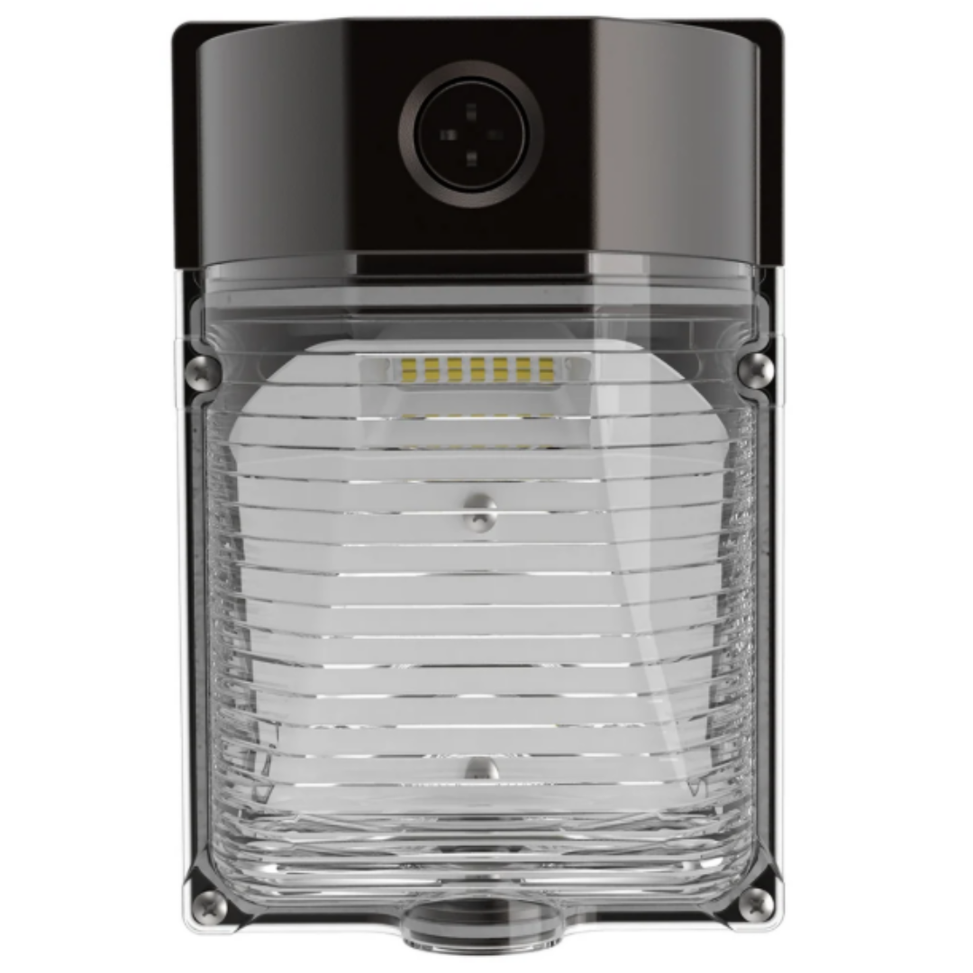 LED Mini Clear Lens Wall Pack – Single Wattage, Selectable CCT, Semi-Cutoff, IP65