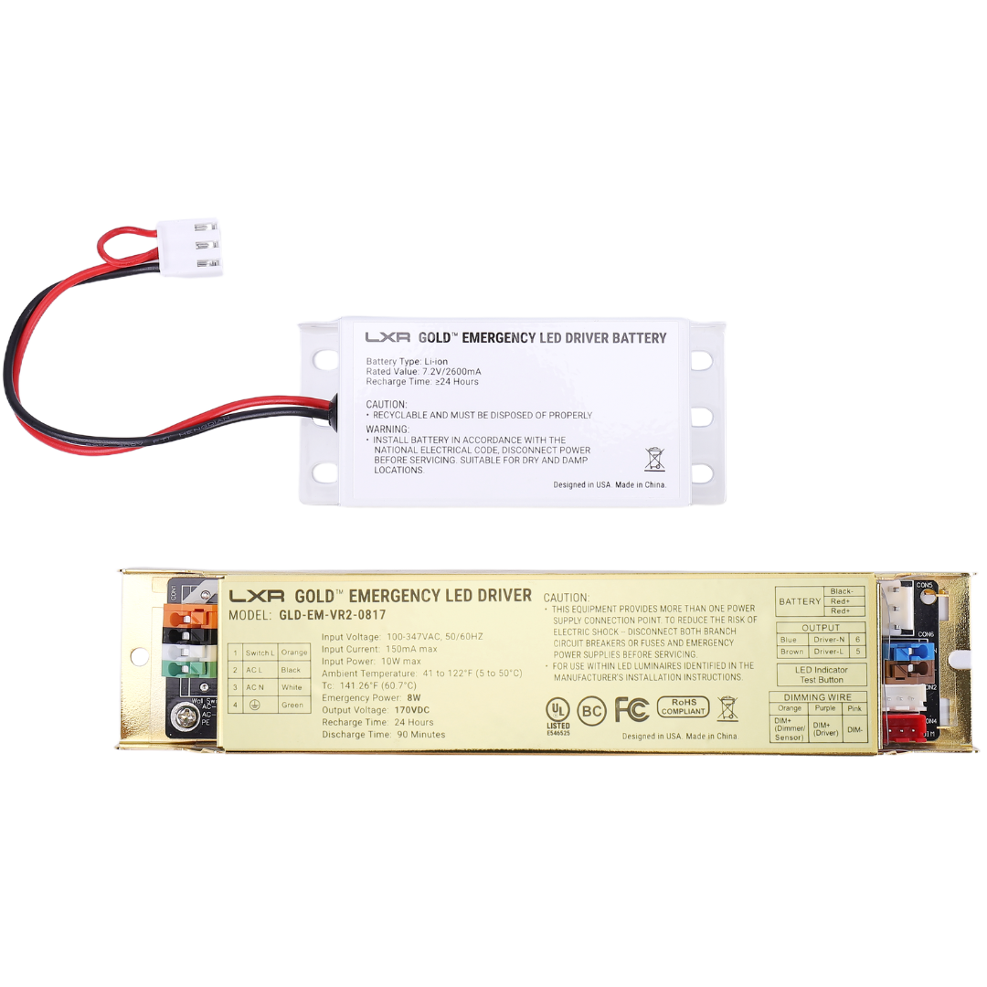 LED Emergency Battery Backup LED Driver – Wide-Range Output (VR2 Series), Self-Testing, UL 924