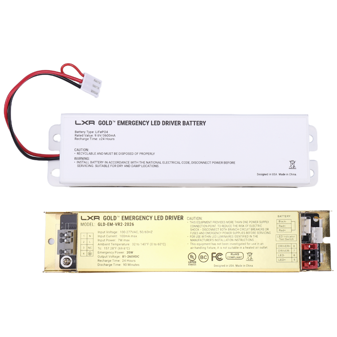 LED Emergency Battery Backup LED Driver – Wide-Range Output (VR2 Series), Self-Testing, UL 924
