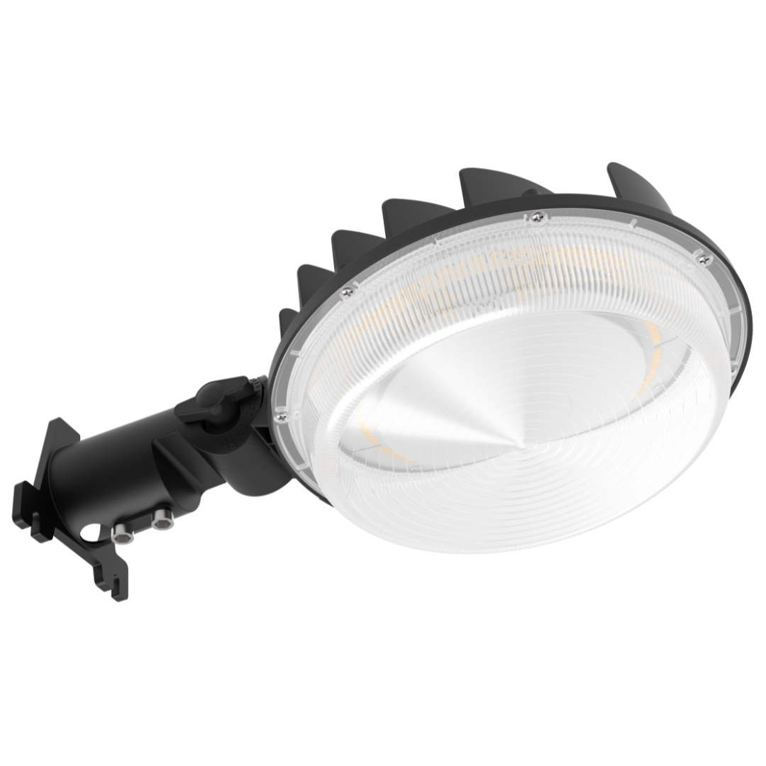 LED Area Light – Round Profile, Dusk-to-Dawn, Selectable or Fixed Wattage, Selectable CCT, 100W Max