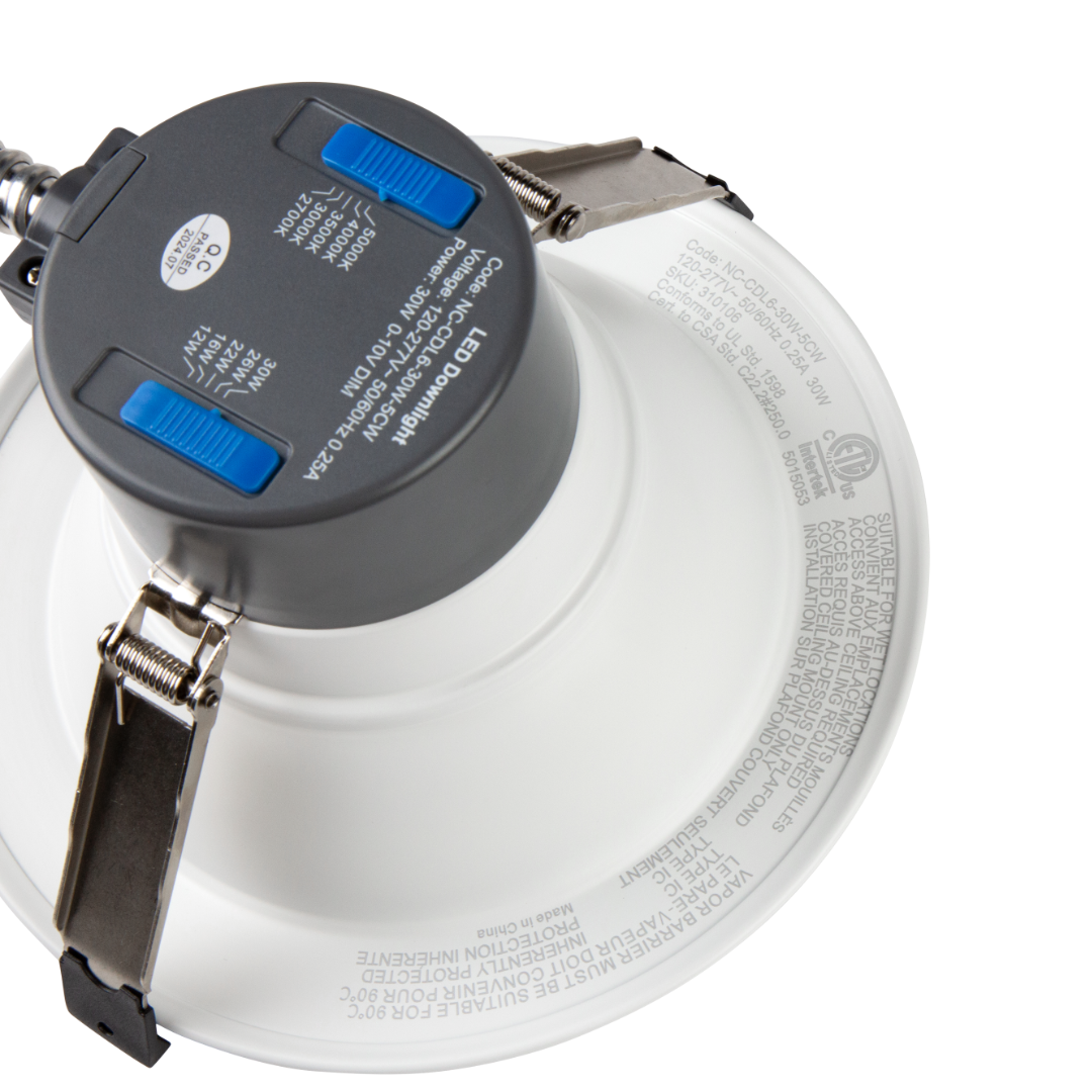 LED Down Light – Commercial Recessed, Selectable Wattage & CCT, 120–277V 5