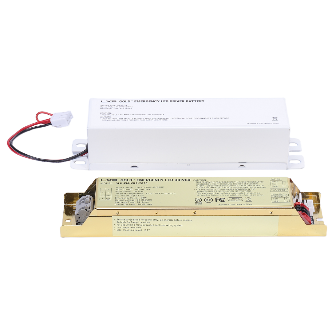 LED Emergency Battery Backup LED Driver – Wide-Range Output (VR2 Series), Self-Testing, UL 924 6