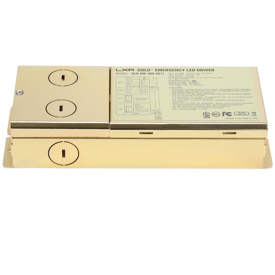 LED Emergency Battery Backup LED Driver – J-Box Mount (JBX Series), Self-Testing, UL 924