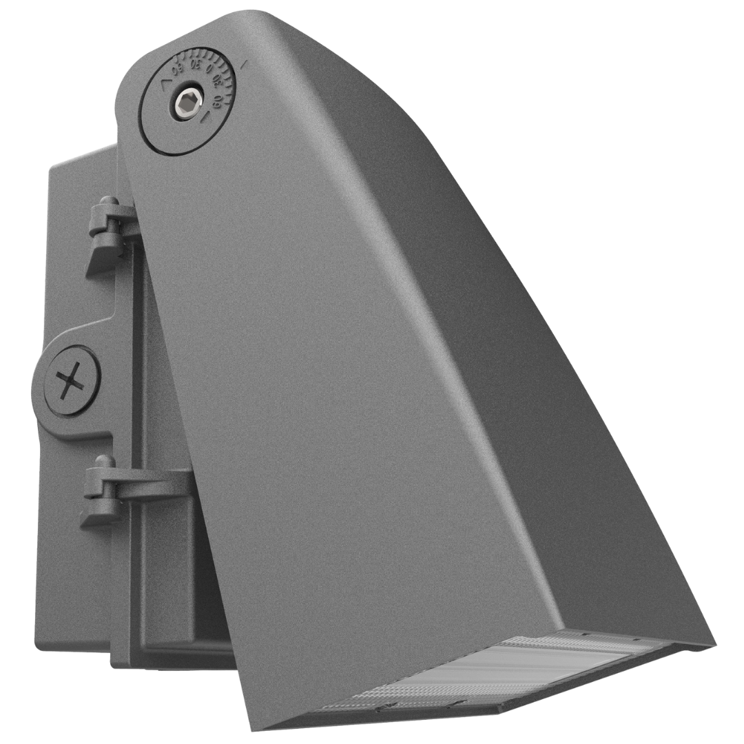 LED Adjustable Angle Wall Pack – Aimable Distribution, Selectable Wattage & CCT, DLC Premium 6