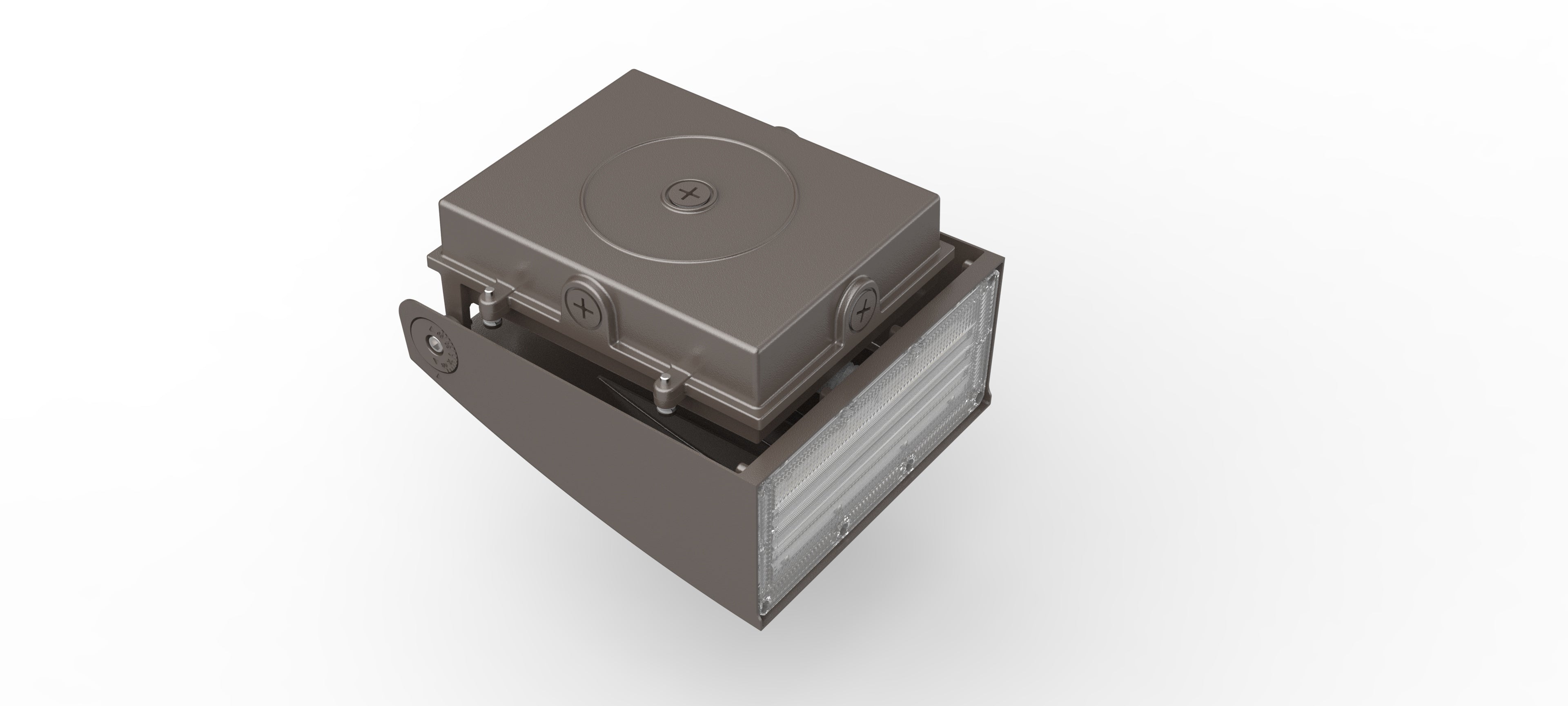 LED Adjustable Angle Wall Pack – Aimable Distribution, Selectable Wattage & CCT, DLC Premium 9