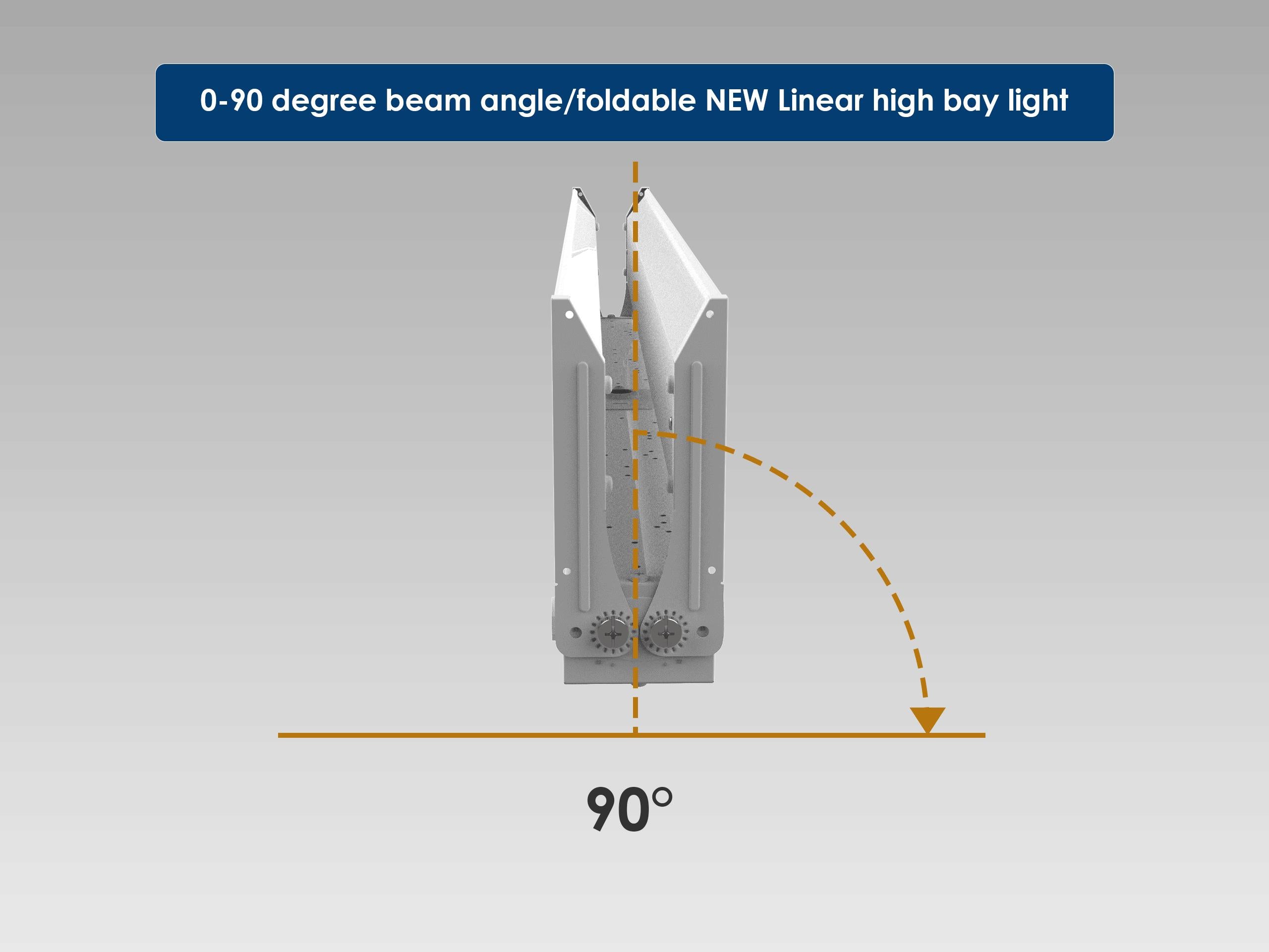 LED Linear High Bay – Foldable, Selectable Wattage & CCT 12