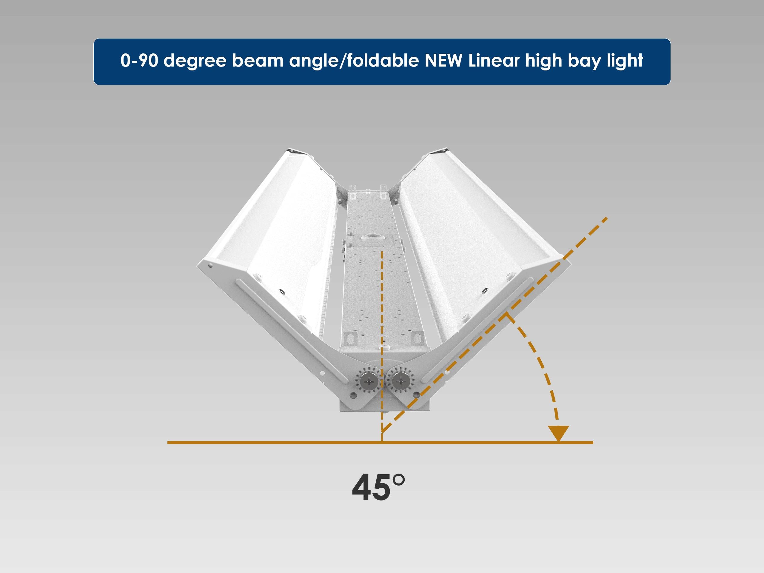 LED Linear High Bay – Foldable, Selectable Wattage & CCT 10