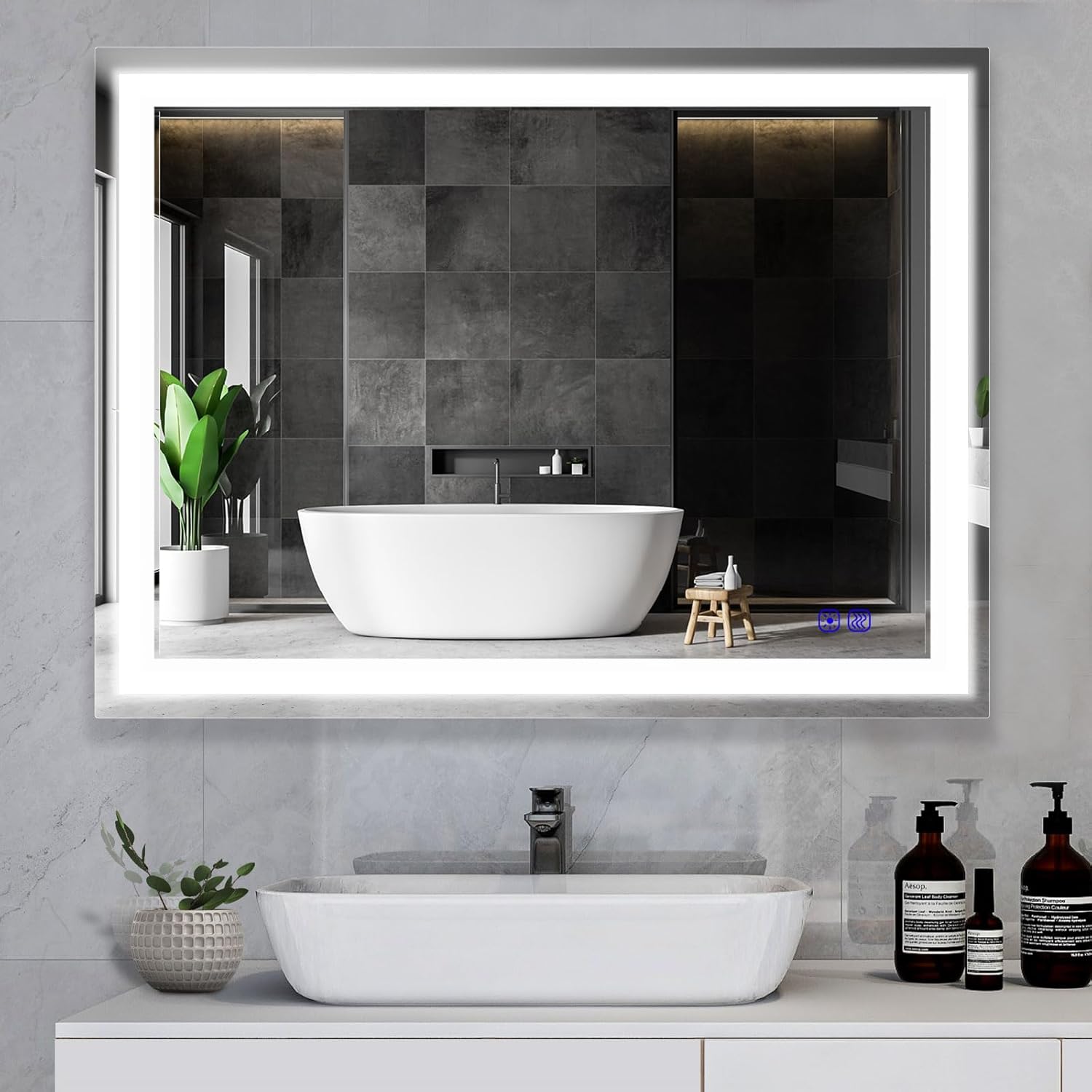 LED Bathroom Mirror with Anti-Fog 25W F-MRMFA 3