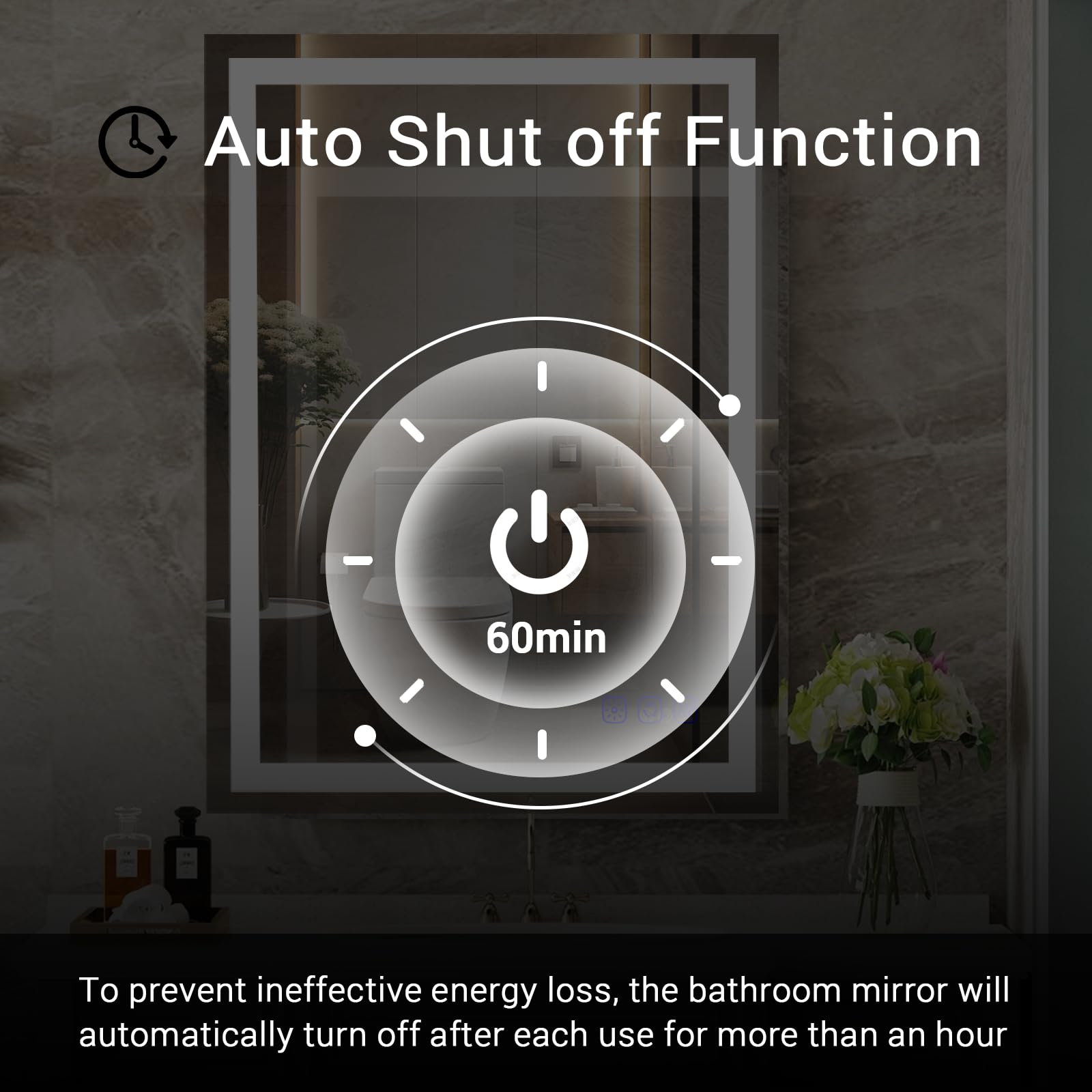 LED Bathroom Mirror with Anti-Fog 25W F-MRMFA 22